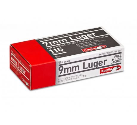 Střelivo Aguila 9 mm Luger FMJ 115gr